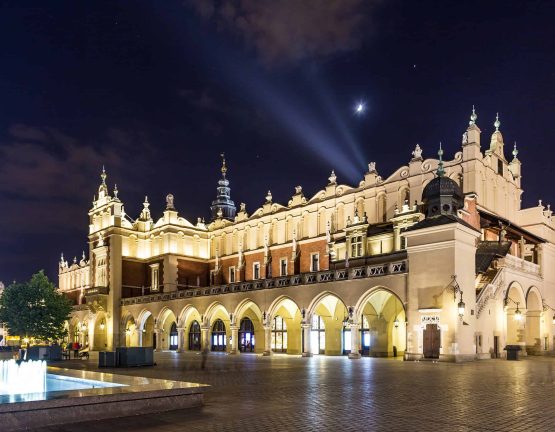 Sukiennice on The Main Market Square in Krakow, Poland