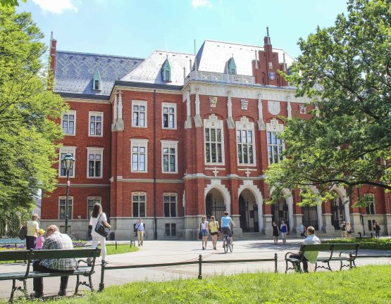 The Jagiellonian University. The oldest university in Poland, the second oldest university in Central Europe. Main building - Collegium Novum.